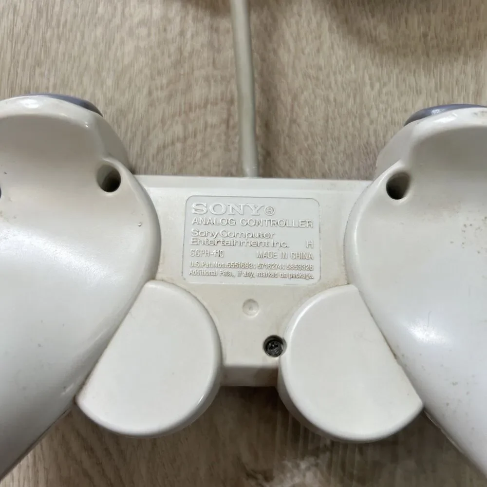 Sony PS1 PS One PlayStation Dual Shock Controller SCPH-110 White OEM Tested